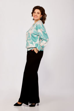 Блуза Swallow 803.2 черный+серебряный узор фото 98