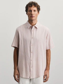 Рубашка из 100% хлопка в полоску / Zarina  фото 4