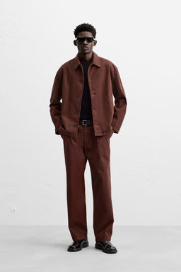 TWILL TEXTURED CHINO TROUSERS