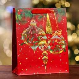 Пакет подарочный Новогодний привет ,люкс 26 х 32 х 12 см - Simaland фото 5