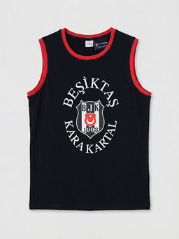 Пижамный комплект Beşiktaş для мальчика с шортами и принтом