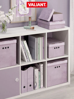 VAL LV-BCTN-3Kmono Короб картонный, квадратный, 31.5*31.5*31.5 см, монохром, набор 3 шт., LAVANDE, шт - Valiant фото 5