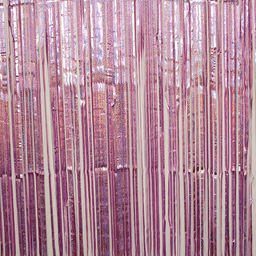 Дождик - занавес новогодний 1м *2м, голографический, розовый (6264-10)