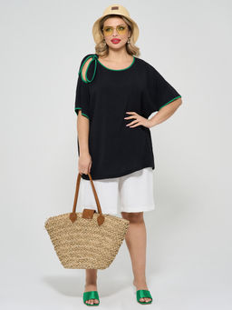 Блузка 0324-1 чёрный - Dora фото 5