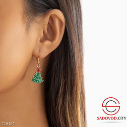 Новогодние серьги 6 пар