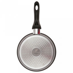 Сковорода с тефлоновым покрытием д20см "СмоРодина", h4,9см, s0,36-0,4см, ручка из термостойкого пластика (Россия) Подходит для всех видов плит, включая индукционную.