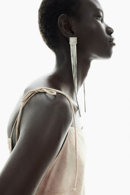 Vestido lencero de gasa con tirantes de lazo - H&m фото 5