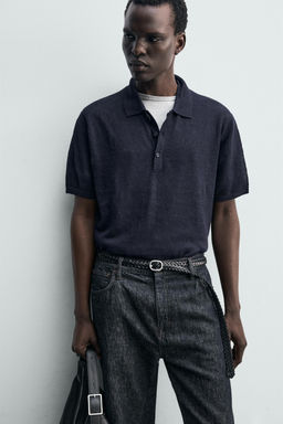 POLO PUNTO 100% LINO / Marino - Zara фото 6
