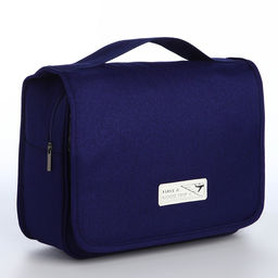 Косметичка-несессер дорожная на молнии, липучках, с ручкой, крючком, синяя