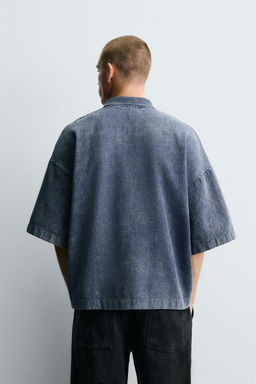 WASHED TEXTURED POLO SHIRT - Zara фото 3