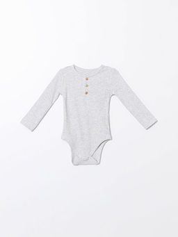 Bisiklet Yaka Uzun Kollu Erkek Bebek ??t??tl? Bodysuit