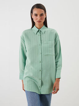 Dokulu Oversize Kad?n G?mlek Tunik