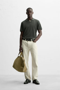 TEXTURED KNIT POLO SHIRT