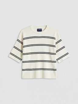 Bisiklet Yaka K?z ?ocuk Triko Kazak