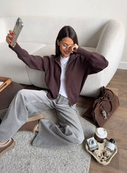 K13204 Джемпер (вязаный трикотаж) КОРИЧНЕВЫЙ