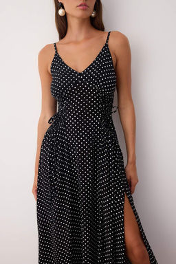 TRENDYOLMILLA Cicek Desenli Maxi Dokuma Plaj Elbisesi TBESS24EL00098  фото 49