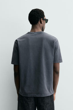 CAMISETA HEAVYWEIGHT MANGA CORTA ORIGINS / Gris antracita - Zara фото 3