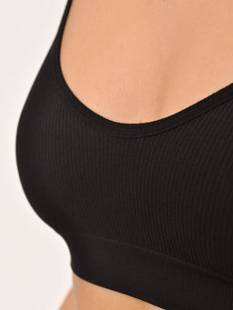 Топ на тонких бретелях в рубчик - My фото 22