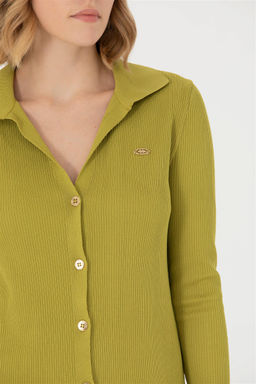 U. S. Polo Assn Женское трикотажное платье фисташкового цвета - U.s. polo assn фото 7