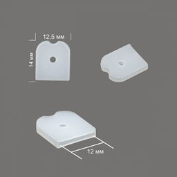 Наконечники для жесткого регилина 12мм белый TBY 7223-3023 уп.20шт