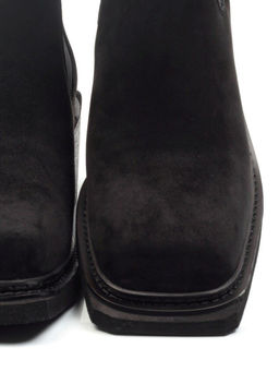 04-E21W-1B BLACK Ботинки зимние женские (натуральная замша, натуральный мех)