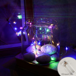 Гирлянда светодиодная нить 3 м 30 LED / GN25 /уп 10/200/300/разноцветный/ Посуда