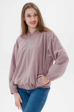 Бомбер из коттон фита кофе макси - Амадэль фото 7