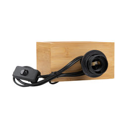 UML-B401 E27 ORANGE/WOOD Светильник настольный декоративный под лампу Е27, 40W. Механический выключатель. Оранжевый. ТМ Uniel - Volpe фото 4