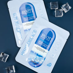 Jigott Ампульная тканевая маска с гиалуроновой кислотой / Hyaluronic Acid Real Ampoule Mask, 27 мл