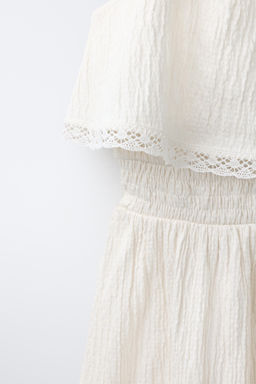 VESTIDO FLORES BORDADAS / Crudo - Zara фото 4