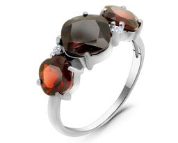 Кольцо из серебра гранат, Пенелопа
