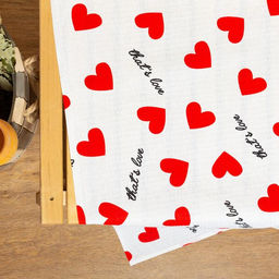 Простыня для бани Сердечки 150?1805 см, 100% хлопок, вафельное полотно, 160 г/м? - Этель фото 3