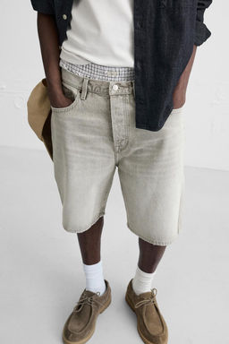 STRAIGHT-LEG DENIM BERMUDA SHORTS - Zara фото 35