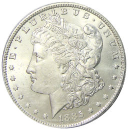 1 доллар 1885 года O США Доллар Моргана