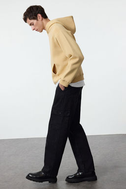 TRENDYOL MAN Antrasit Oversize/Genis Kesim S?rt? Nak?s Detayl? Kapusonlu Sweatshirt TMNAW25SW00142 - Trendyolmilla фото 61