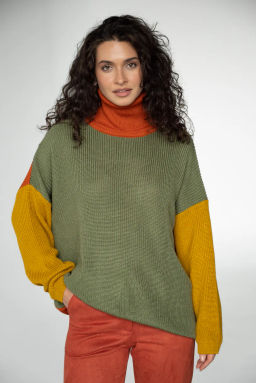 Джемпер ДЖв 997-12 Полынь/Терракот/Янтарный - T.C.T фото 2