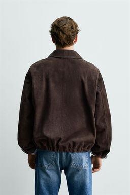 CAZADORA REGULAR FIT PIEL ANTE AARON LEVINE X ZARA / Marr?n  фото 3