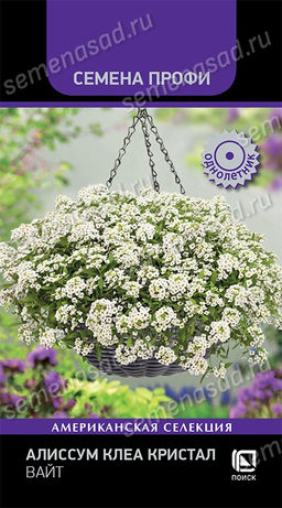 Алиссум Клеа Кристал Вайт (Семена Профи) (ЦВ) ("1) 20шт