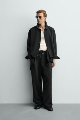 SOBRECAMISA FLUIDA BOXY FIT / Negro
