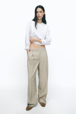 HERRINGBONE STRIPE TROUSERS - Zara фото 5