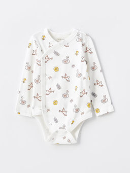 Bisiklet Yaka Uzun Kollu Bask?l? K?z Bebek ??t??tl? Body ve Pantolon 2li Tak?m - Waikiki фото 2