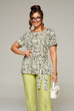 Костюм (Блуза, брюки 6321 салатовый) - B&F фото 4