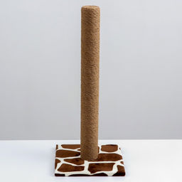 Когтеточка с высоким и толстым столбиком, сизаль, 35×35×82 см, микс цветов