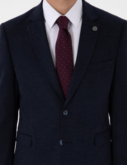 Lacivert Slim Fit Tak_m Elbise