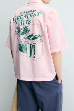 CAMISA CUADROS COMBINADO GR?FICO / Rosa / Blanco - Zara фото 7