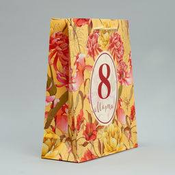 Цена за 2 шт. Пакет подарочный ламинированный, упаковка, 8 марта, ML 21?25?8 см