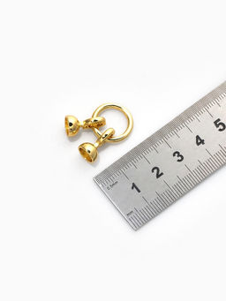 Замок-карабин с кольцом, 40?16?8 мм, медь, цвет золото