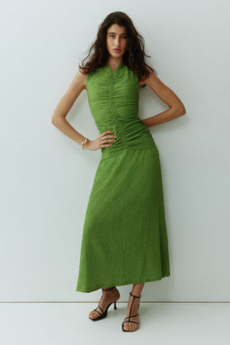 Vestido drapeado de punto - H&m фото 6