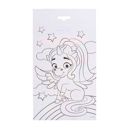 Аппликация перьями Волшебный единорог 14,8х21 см - Школа талантов фото 4