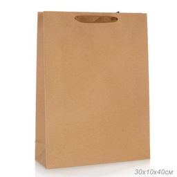Цена за 12 шт. Пакет подарочный 40х30х10 см крафт / LT-211XL /уп 12/240/260 г